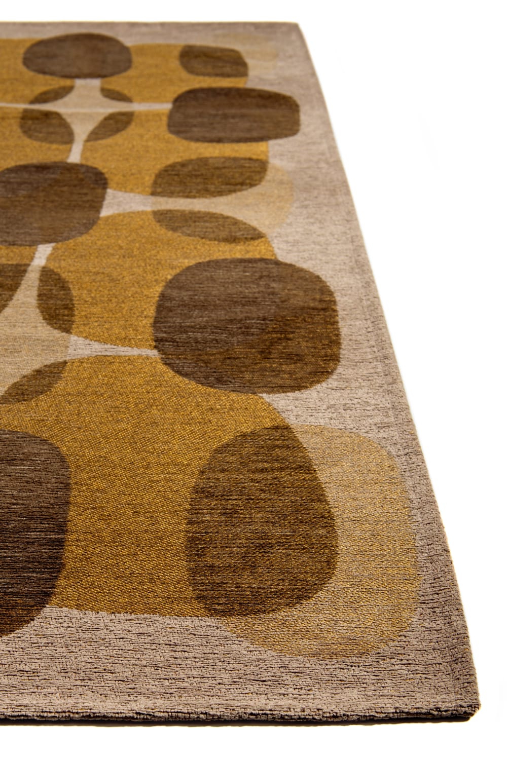 Tapis salon et chambre tissé plat 080x150 cm marron — vue 4