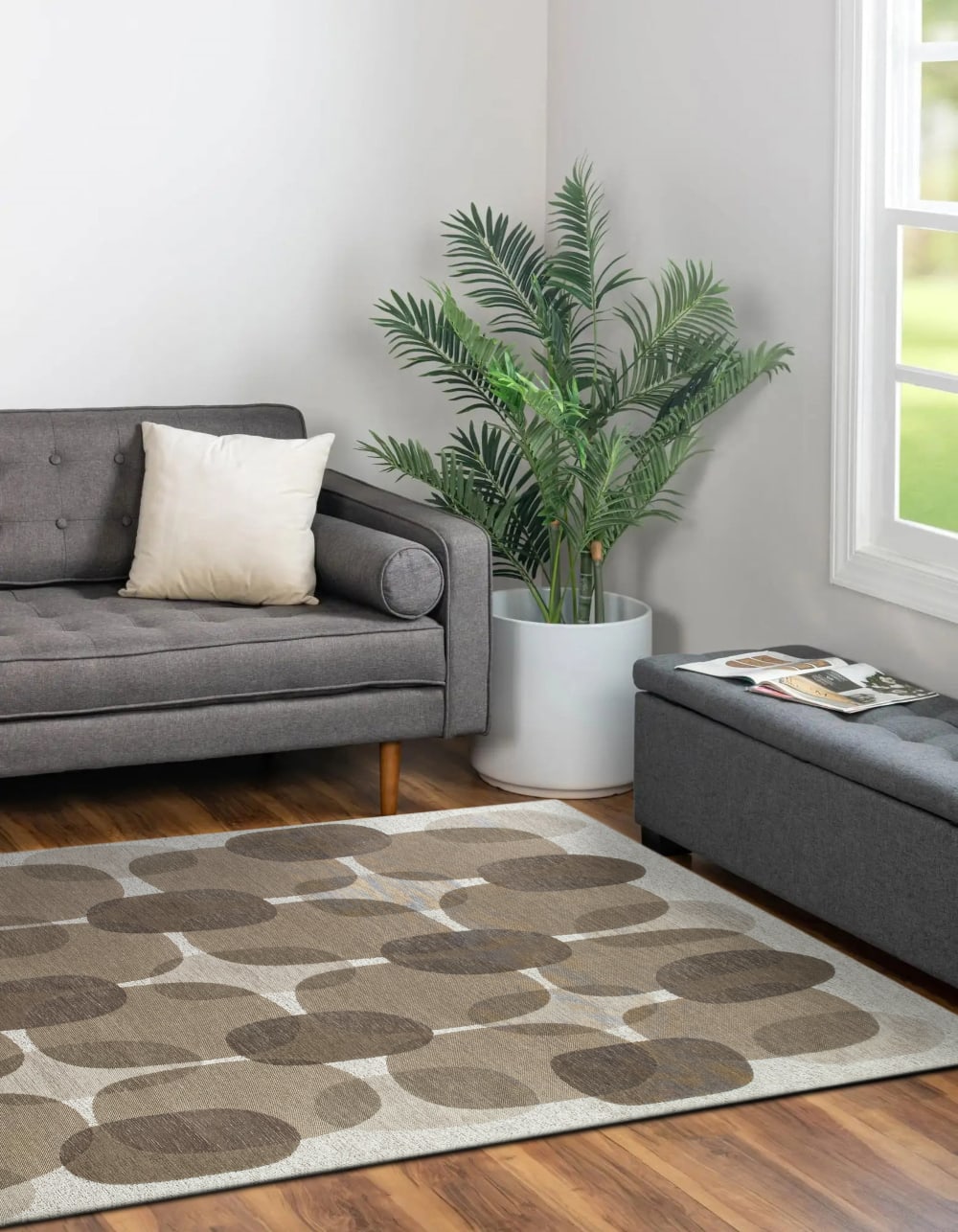 Novatrend Wohnzimmer- und Schlafzimmerteppich modern flachgewebt BLACK SPICE style modern Beige Öko-Tex Zertifikat Pes - Polyester