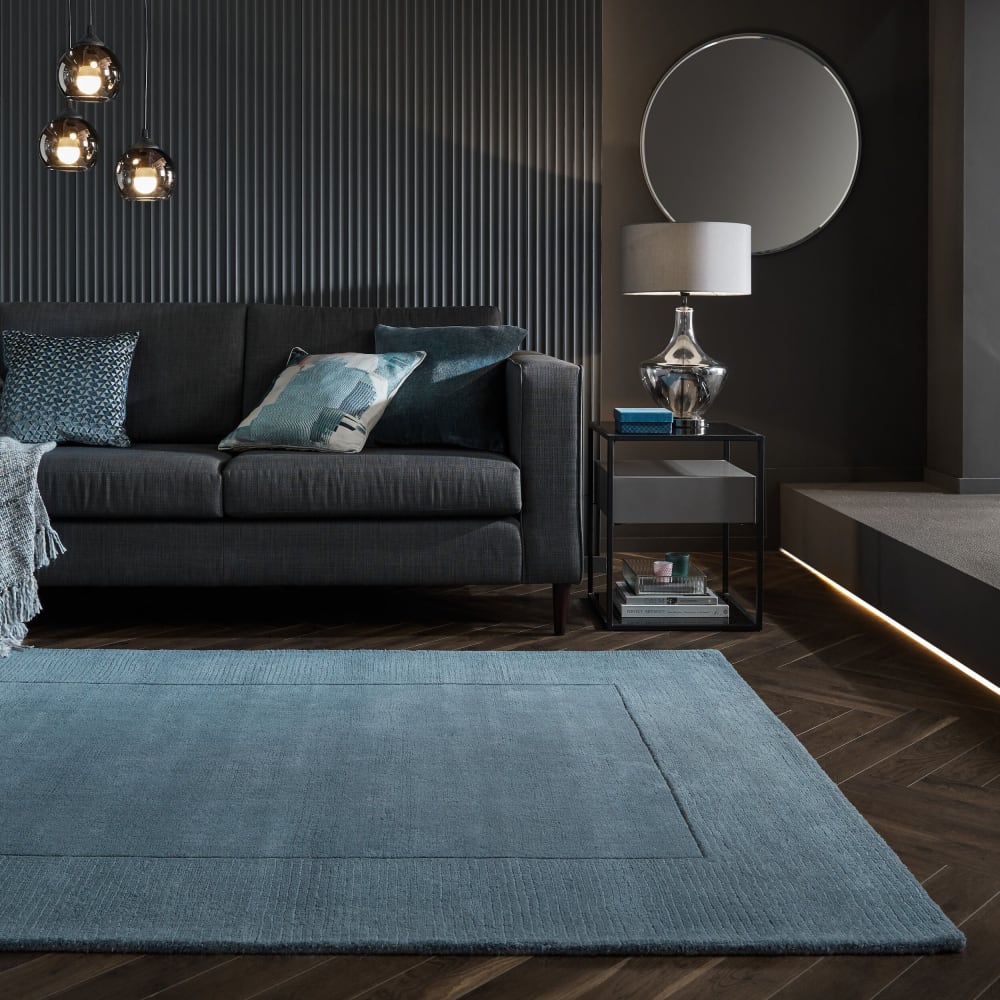 Wohnzimmerteppich aus Wolle 200x290 cm, blau - Maisons Du Monde