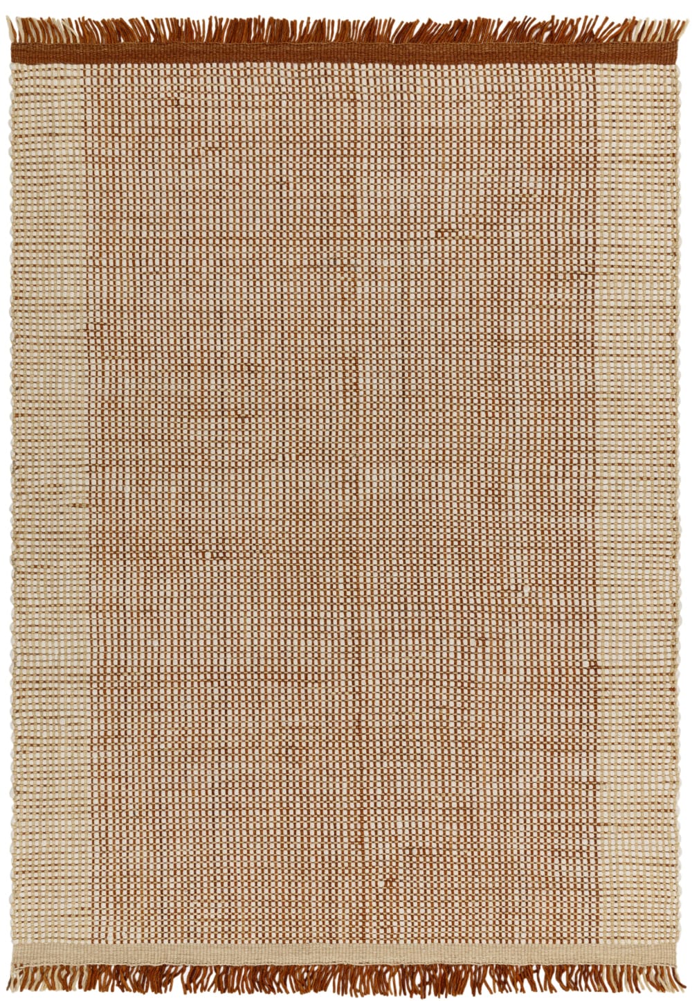 Tapis moderne en laine - main rouge