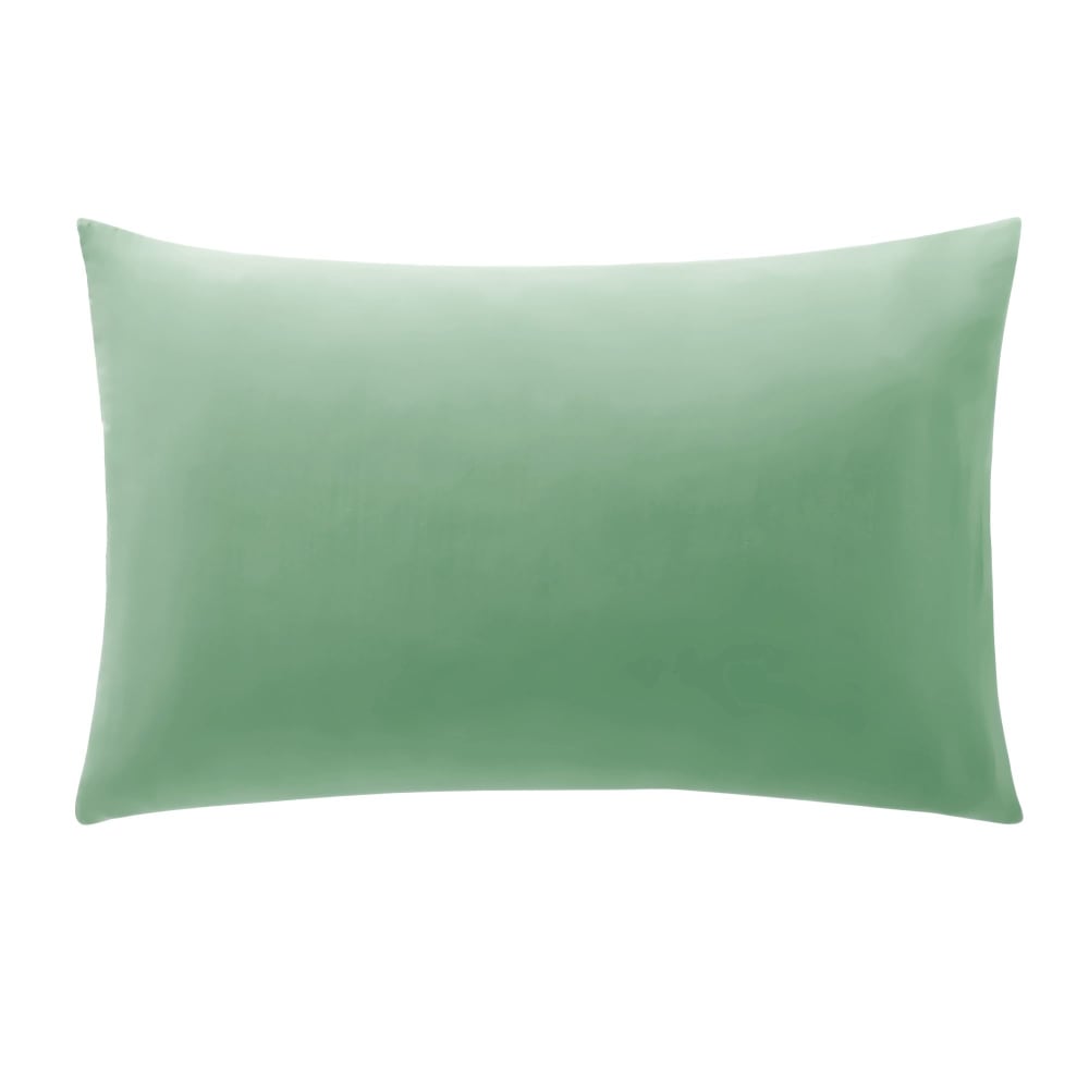 Taie sac en coton vert jade 50x70