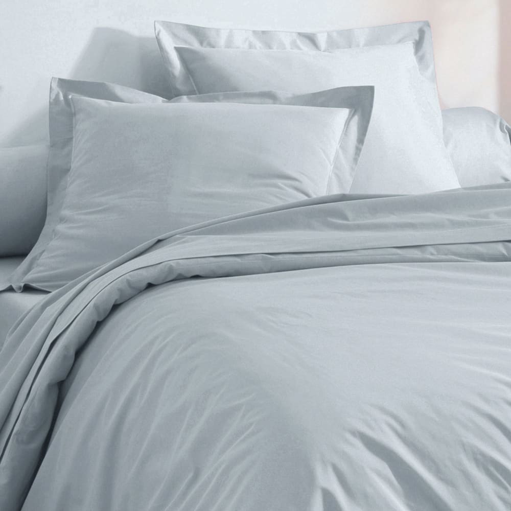 Drap-housse en coton gris perle 180x200x28cm