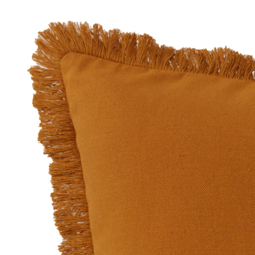 Coussin en coton marron noisette 40x40cm — vue 4
