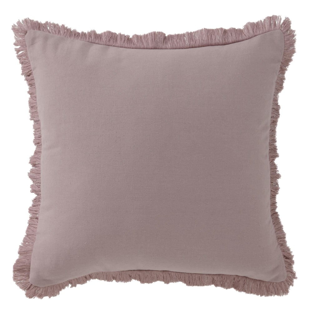 Coussin en coton violet violine 40x40cm