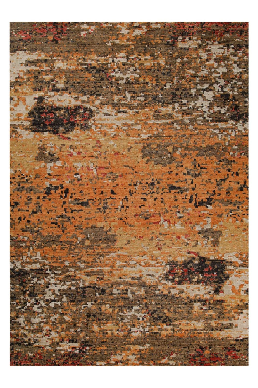 Esprit Teppich-Design aus reiner Wolle und Viskose in Reliefziegel 200x300 style vintage Kupfer Wolle