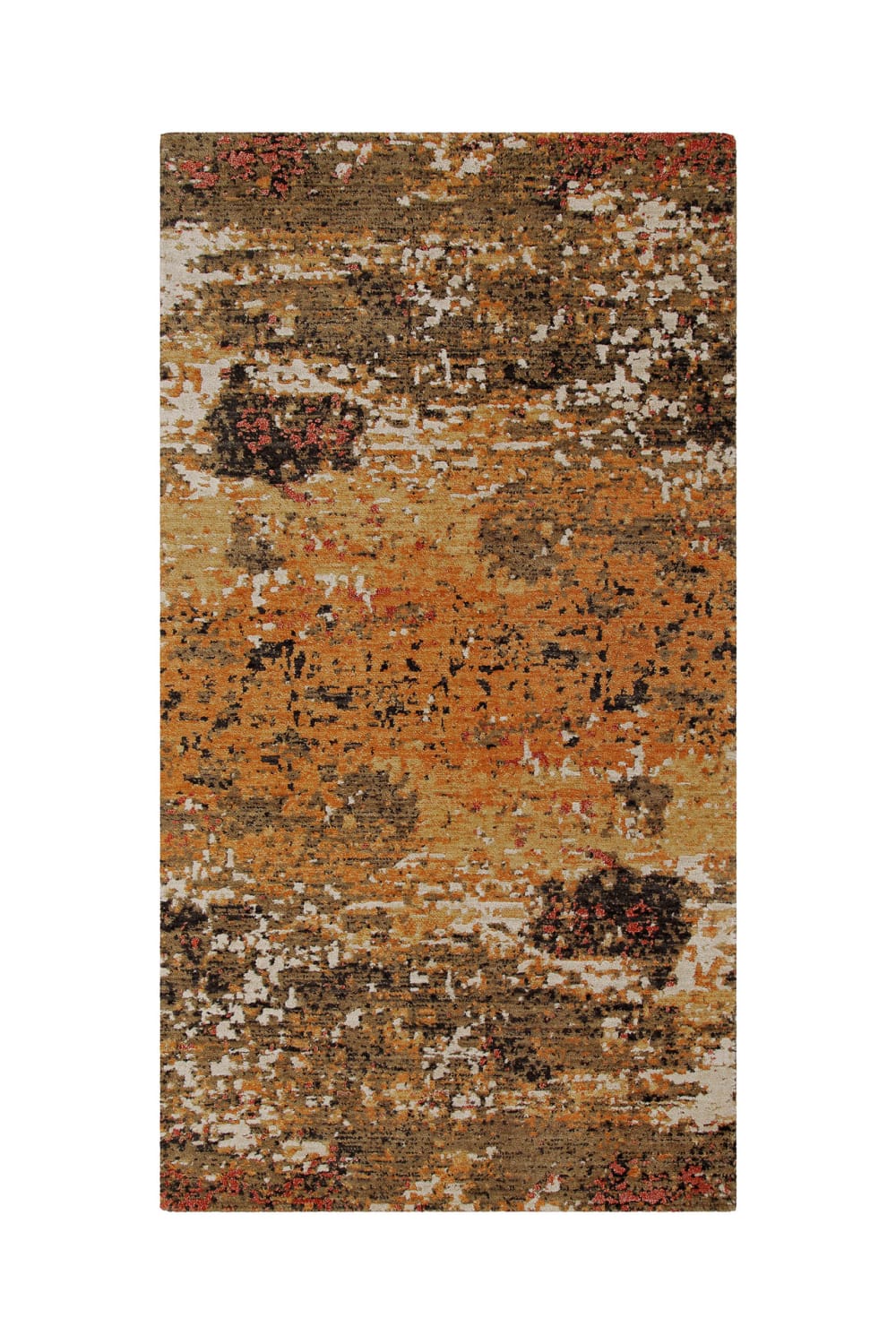 Esprit Teppich-Design aus reiner Wolle und Viskose in Reliefziegel 80x150 style vintage Kupfer Wolle