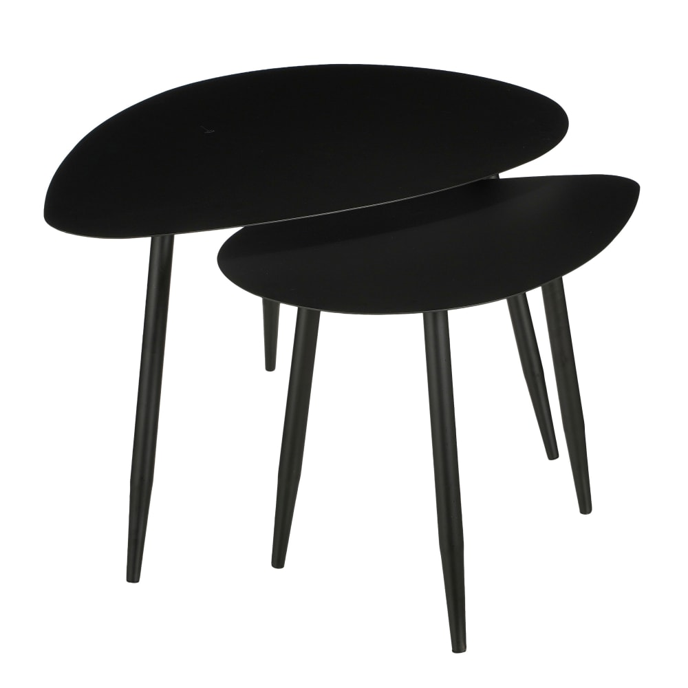 Table d'appoint noir fer h47xl60xl80cm