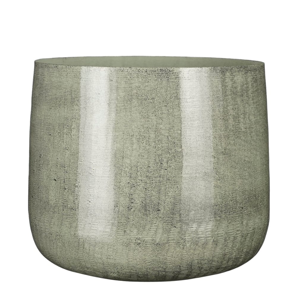 Cache-pot d'intérieur gris clair fer h27xl32xl32cm