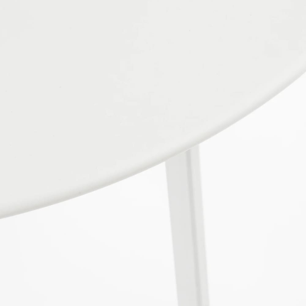 Table blanc fer h38xl58xl58cm - Maisons du Monde