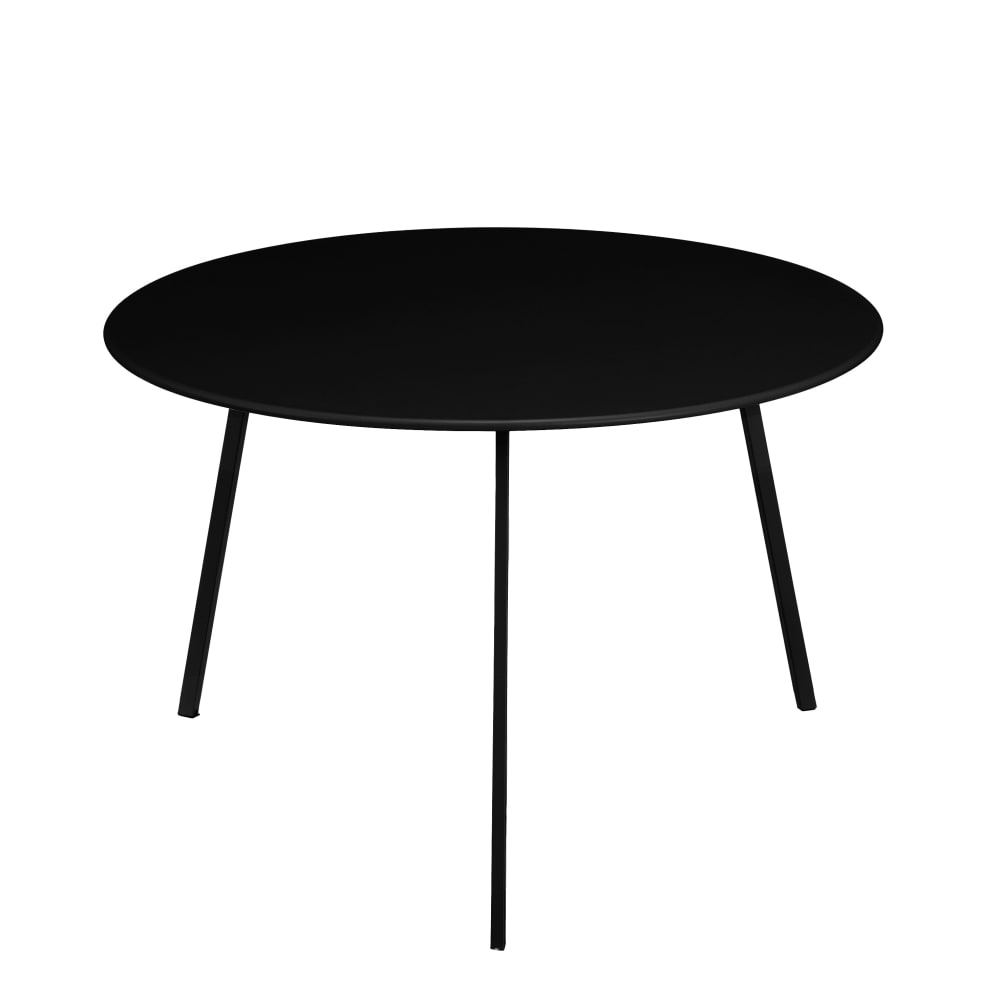 Table noir fer h38xl58xl58cm Table noir fer h38xl58xl58cm
