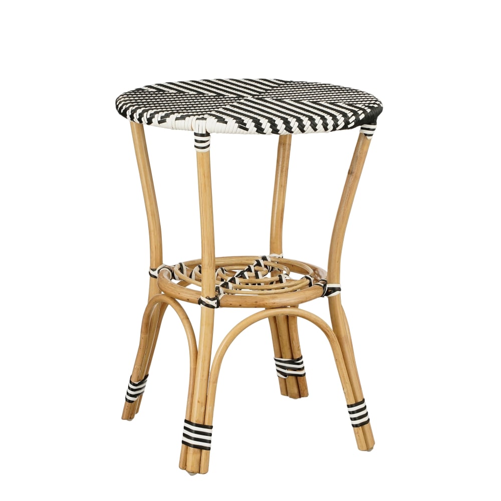 Table de bistrot de jardin noir et blanc H66 Table de bistrot de jardin noir et blanc H66