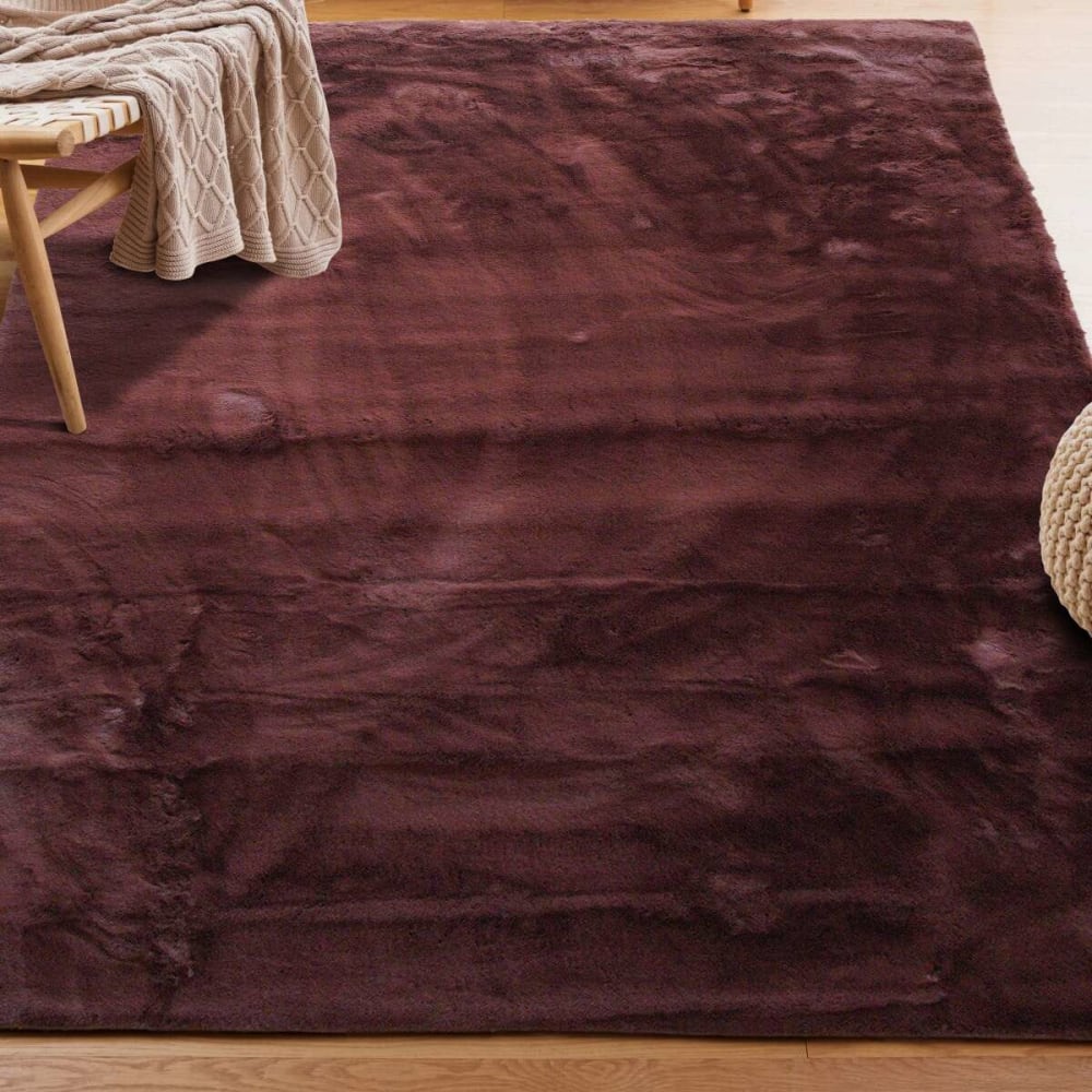 Tapis imitation fourrure extra-doux marron 160x220 — vue 4
