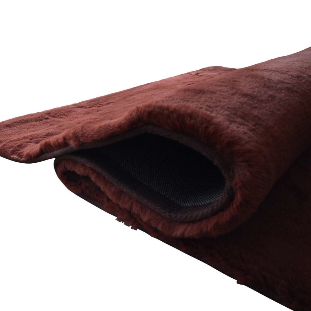 Tapis imitation fourrure extra-doux marron 120x160 — vue 4