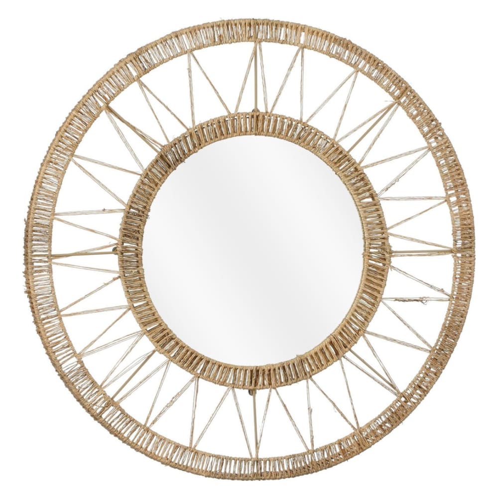 Miroir mural Marron clair Jute H5xl60xL60cm