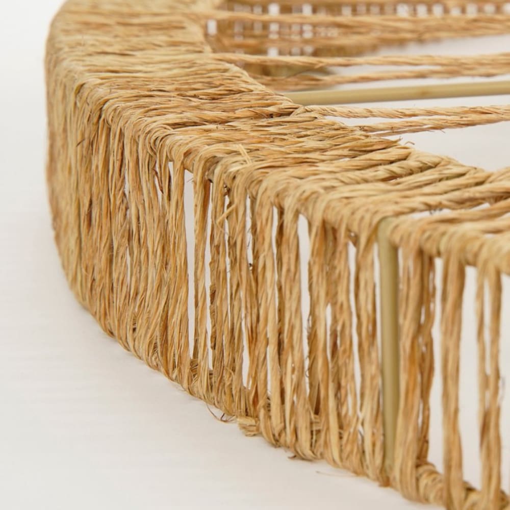 Miroir mural marron clair jute h5xl70xl70cm - Maisons du Monde