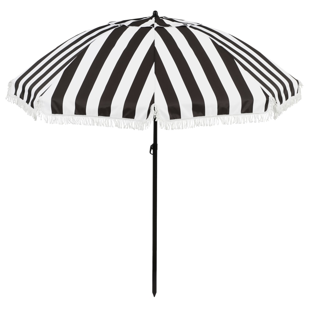 Parasol en polyester noir et blanc D220