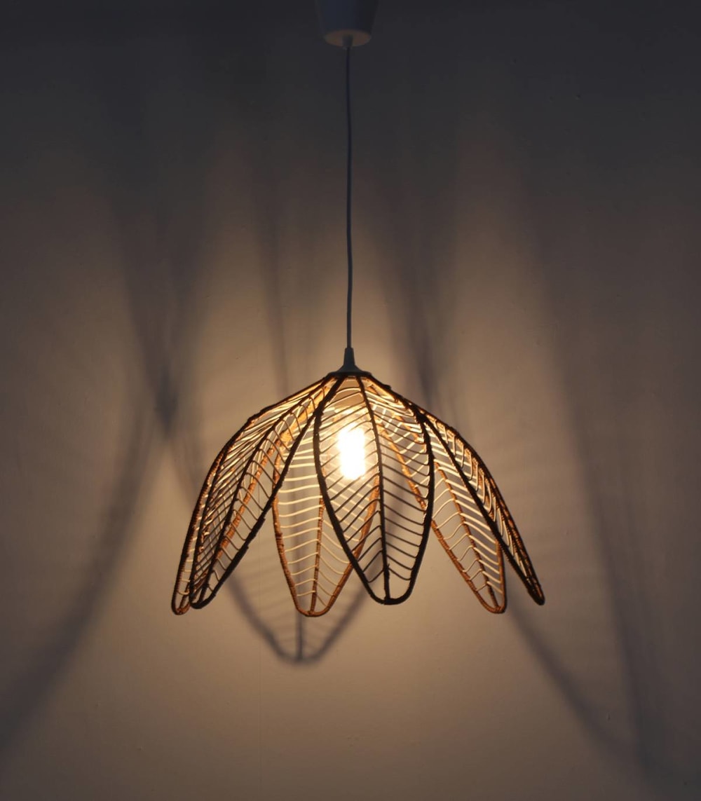 Suspension en rotin naturel, d.49 cm — vue 3