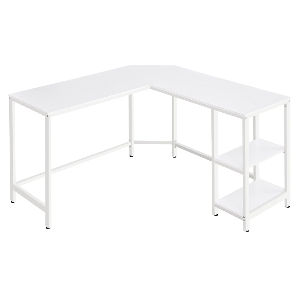 bureau d'angle avec étagères