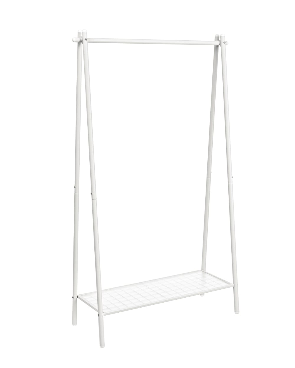 Portant à vêtements ouvert en acier 92.5 x 33.5 x 153 cm blanc Portant à vêtements ouvert en acier 92.5 x 33.5 x 153 cm blanc