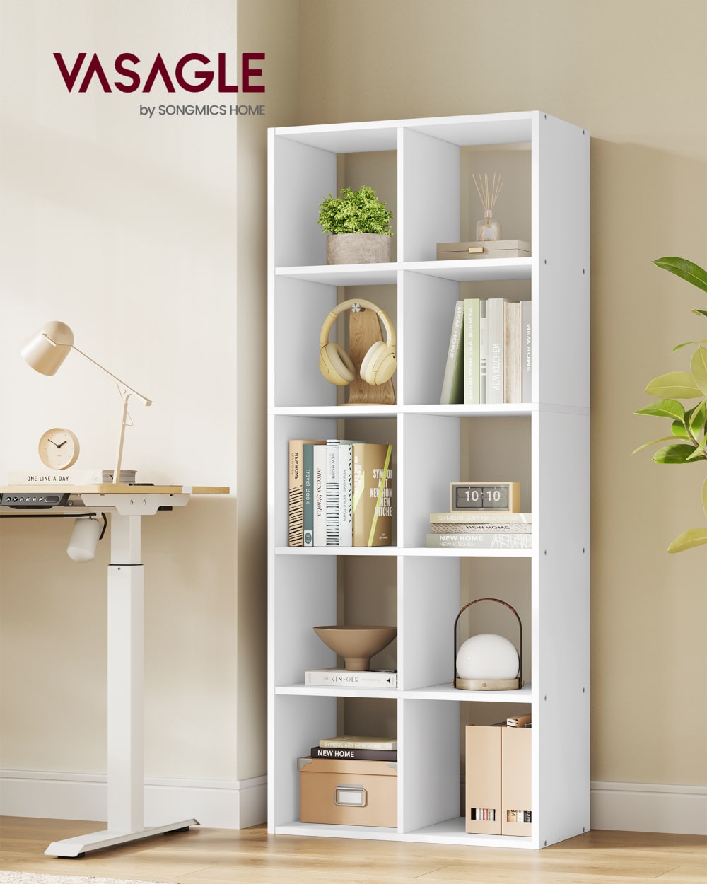 Étagère à 10 cubes polyvalente pour salon bureau chambre blanc - Maisons du Monde