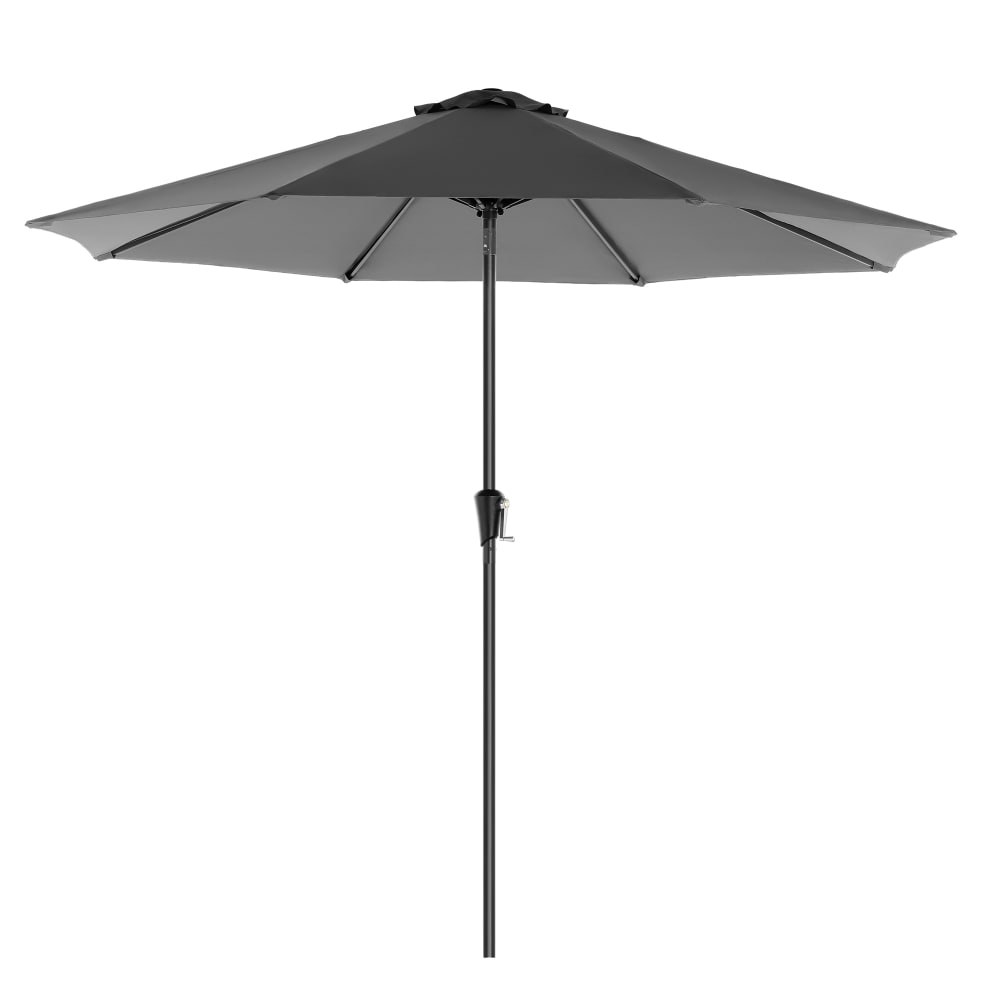 Parasol 300 cm protection solaire upf 50+ inclinaison 30° gris