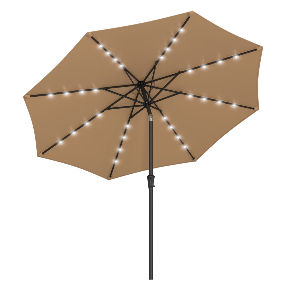 Parasol 300 cm protection solaire upf 50+ Inclinaison 30° taupe