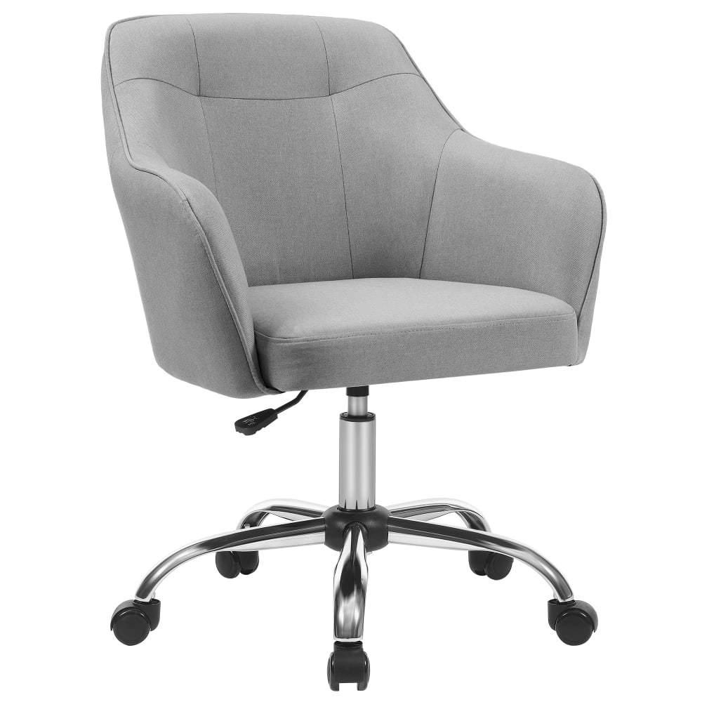Chaise de bureau ergonomique pivotant acier gris clair