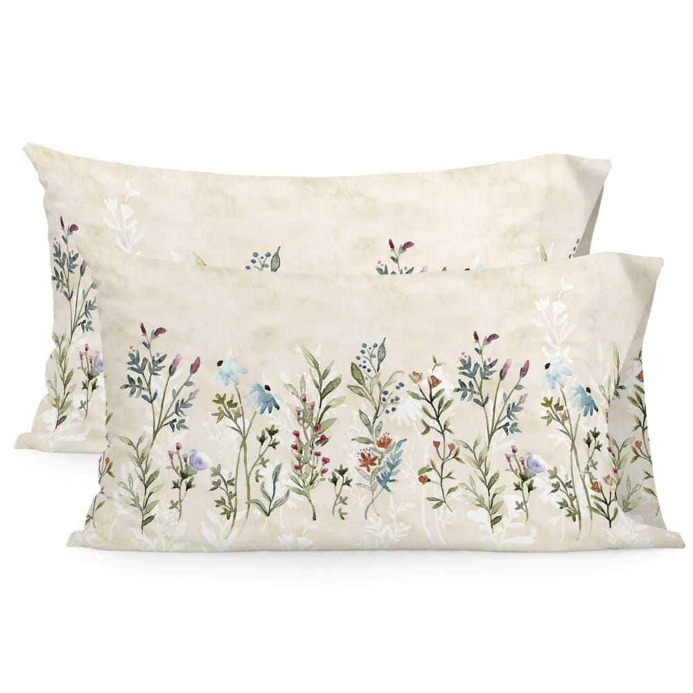 Taie d'oreiller 100% Coton Multicolore 50x75 cm (x2)