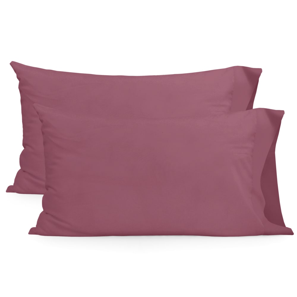 Taie d'oreiller 100% Coton Magenta 50x75 cm (x2)