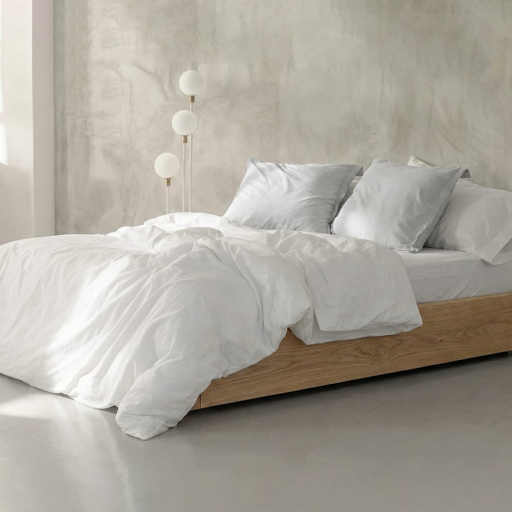 Housse de couette 100% coton blanc 200x200 cm - Maisons du Monde