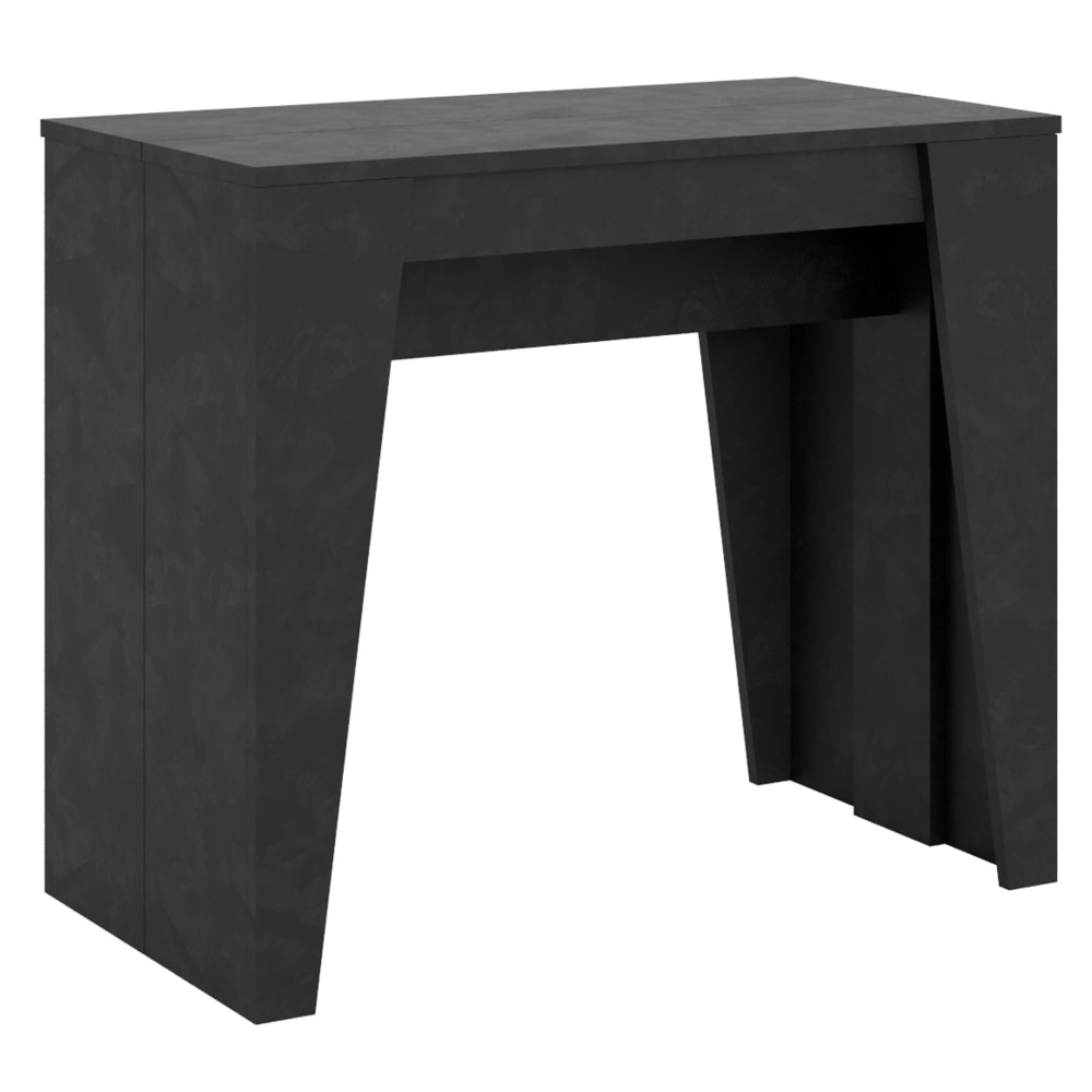 Console extensible 90x48/308 cm effet bois anthracite