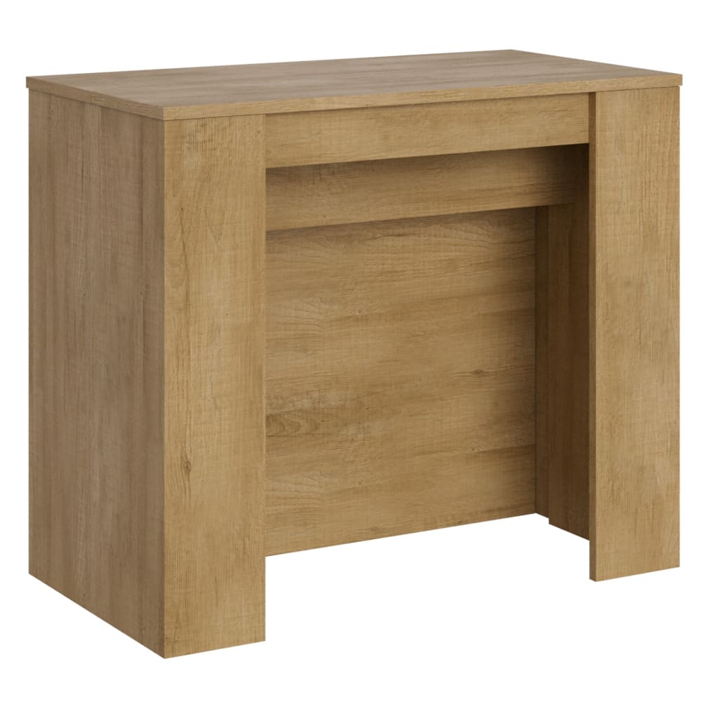Console extensible 90x48/296 cm effet bois chêne nature