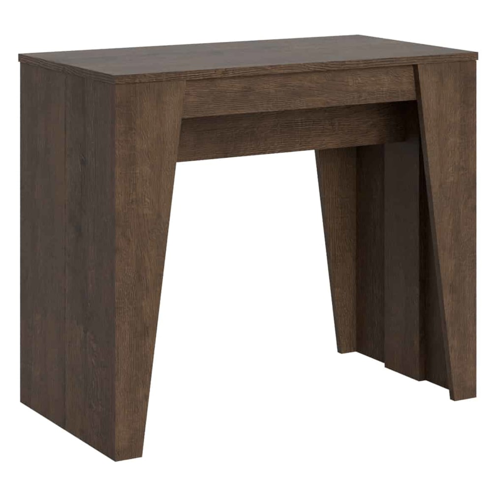 Ityhome Ausziehbarer Konsolentisch 90x48/204 cm in Holzoptik Nussbaumbraun style modern - Spanplatte