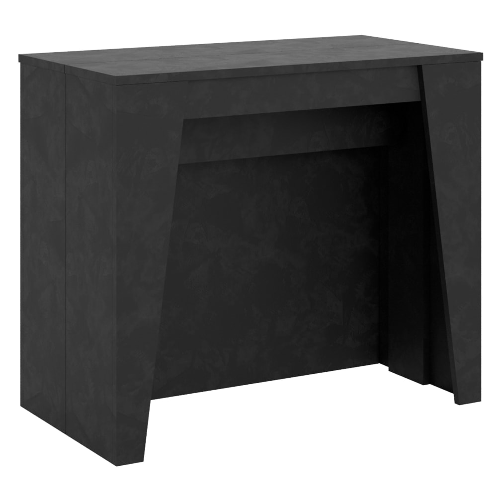 Console extensible 90x48/296 cm effet bois anthracite