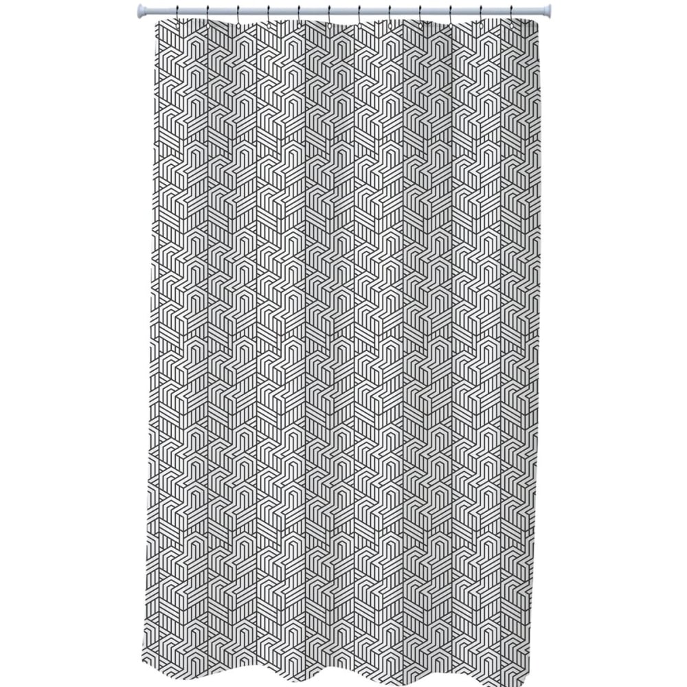 Rideau de douche imprimé géométrique en polyester - Maisons du Monde