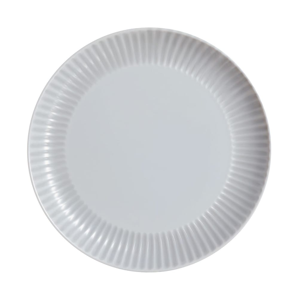 6 assiettes plates grises 25 cm