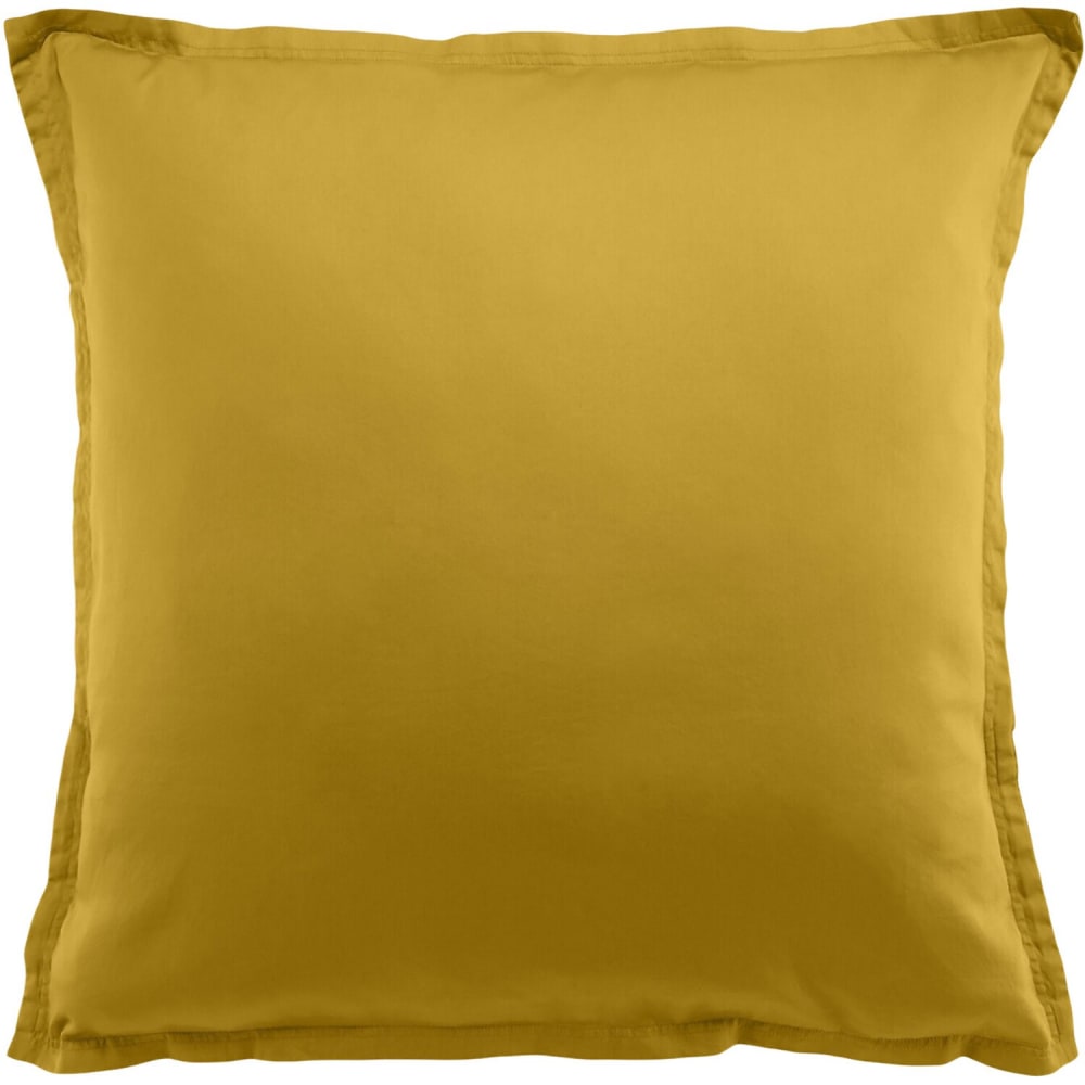 Taie d'oreiller satin de coton bronze 65x65 cm