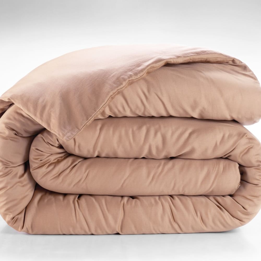 Housse de couette satin de coton rose nude 240x220 cm — vue 4