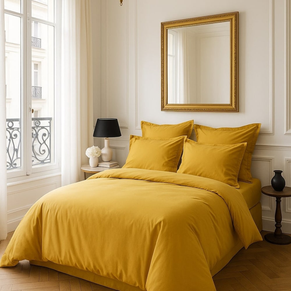 Housse de couette satin de coton bronze 240x220 cm — vue 3