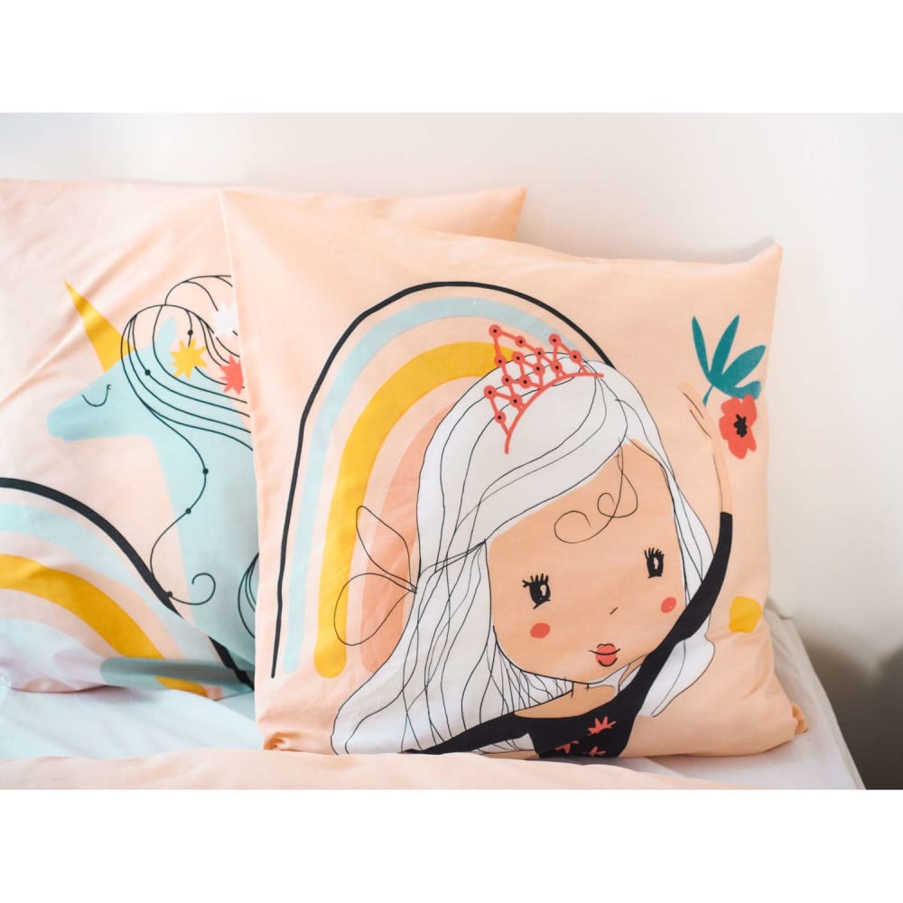 Parure de lit enfant licorne polycoton 51 fils 140 x 200 cm - Maisons du Monde