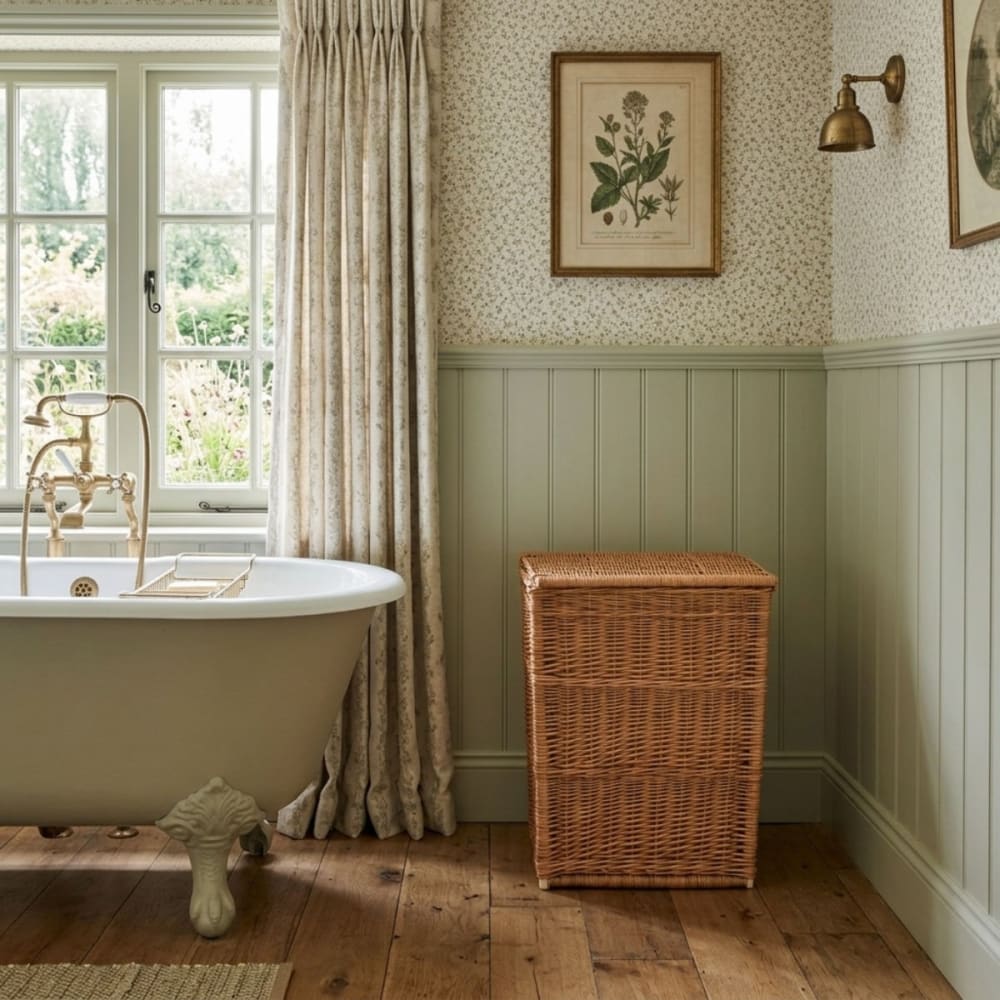 Panier à linge en osier h60 - Maisons du Monde