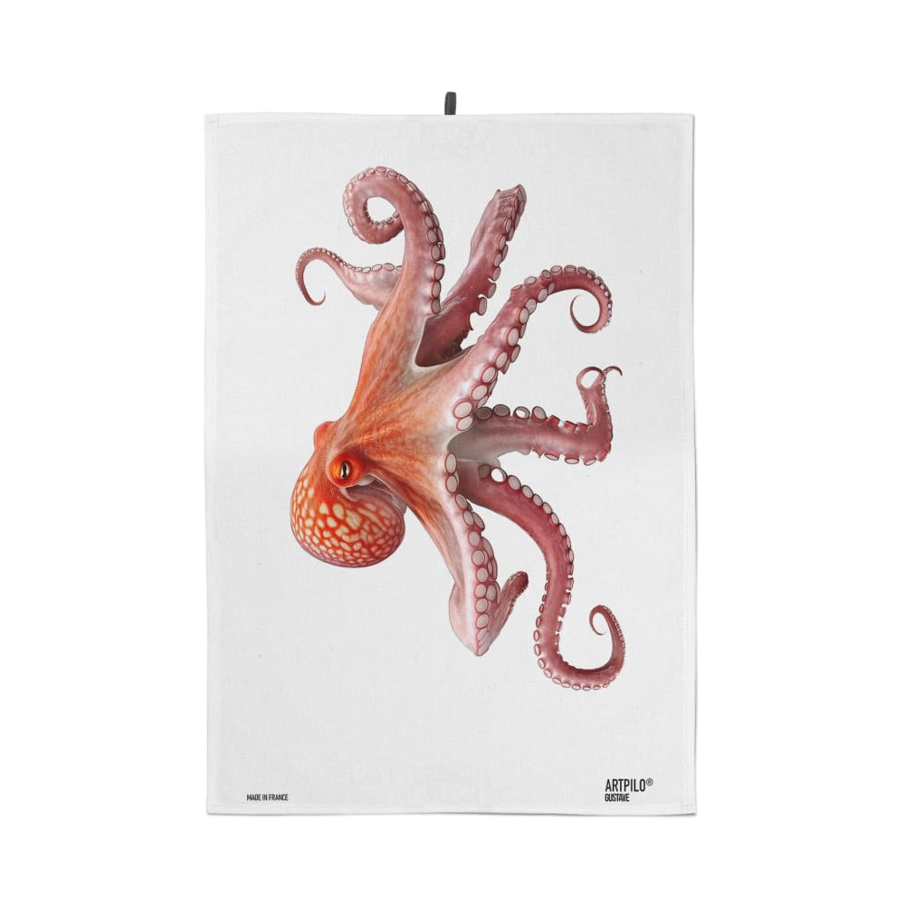 Torchon poulpe coton blanc