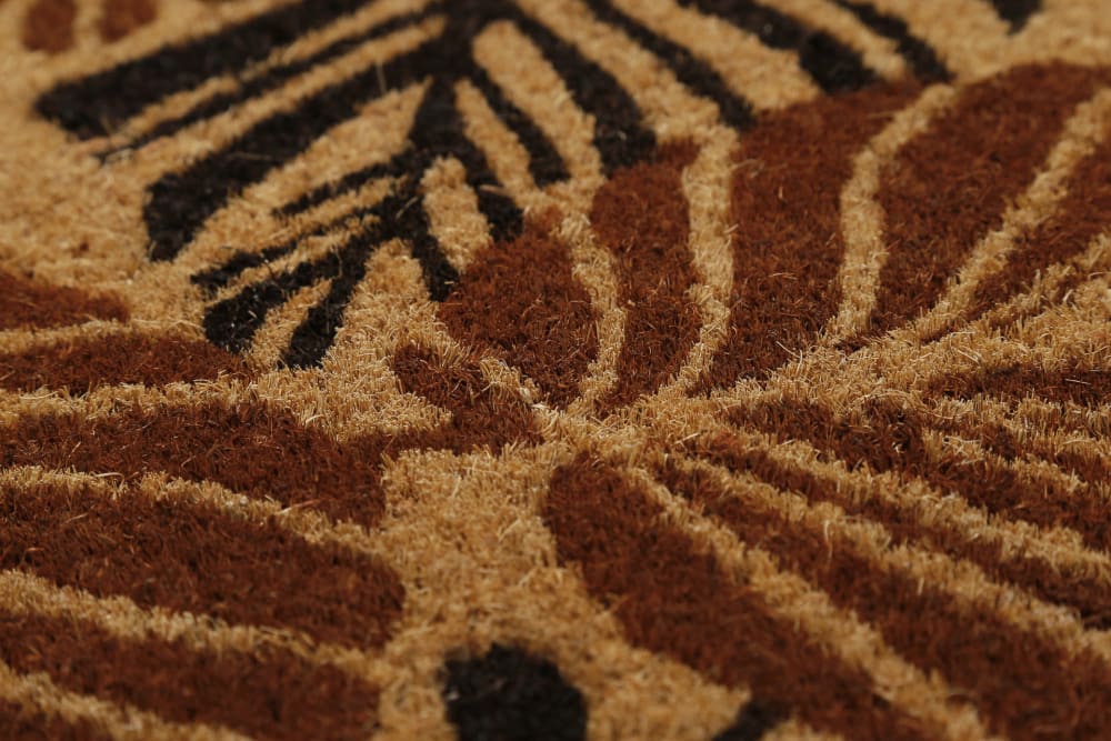 Paillasson en fibres de coco imprimé jungle bordeaux 40x60 — vue 4