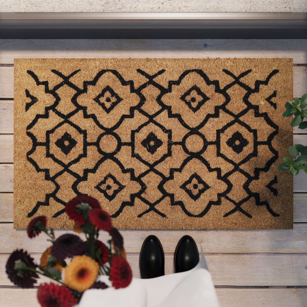 Paillasson en fibres de coco imprimé oriental 60x90 - Maisons du Monde