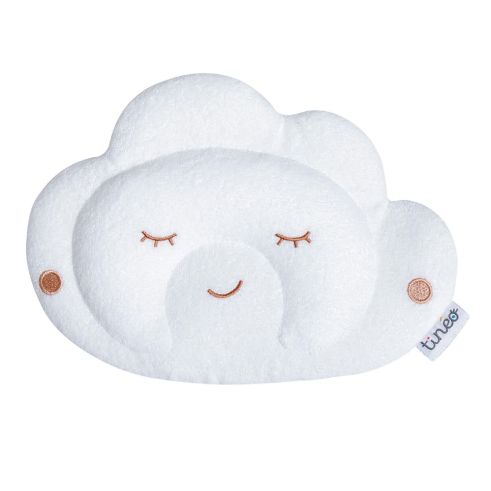 Coussin cale tête Bébé Blanc Velours 26x18 cm (Tinéo) - Image 1