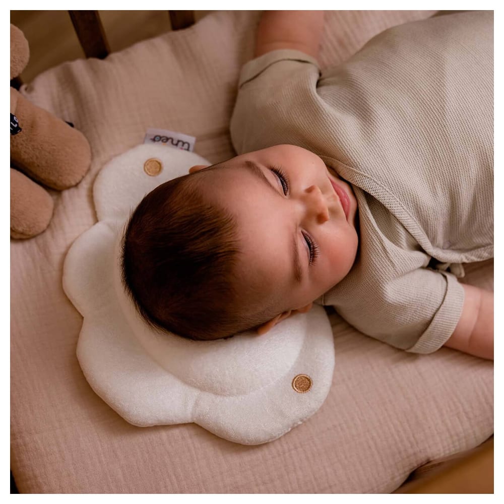 Coussin cale tête Bébé Blanc Velours 26x18 cm (Tinéo) - Image 2