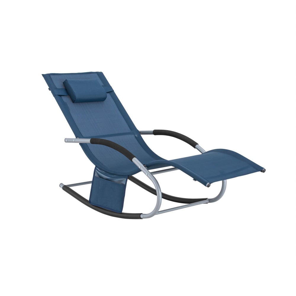 Chaise longue bleue foncé