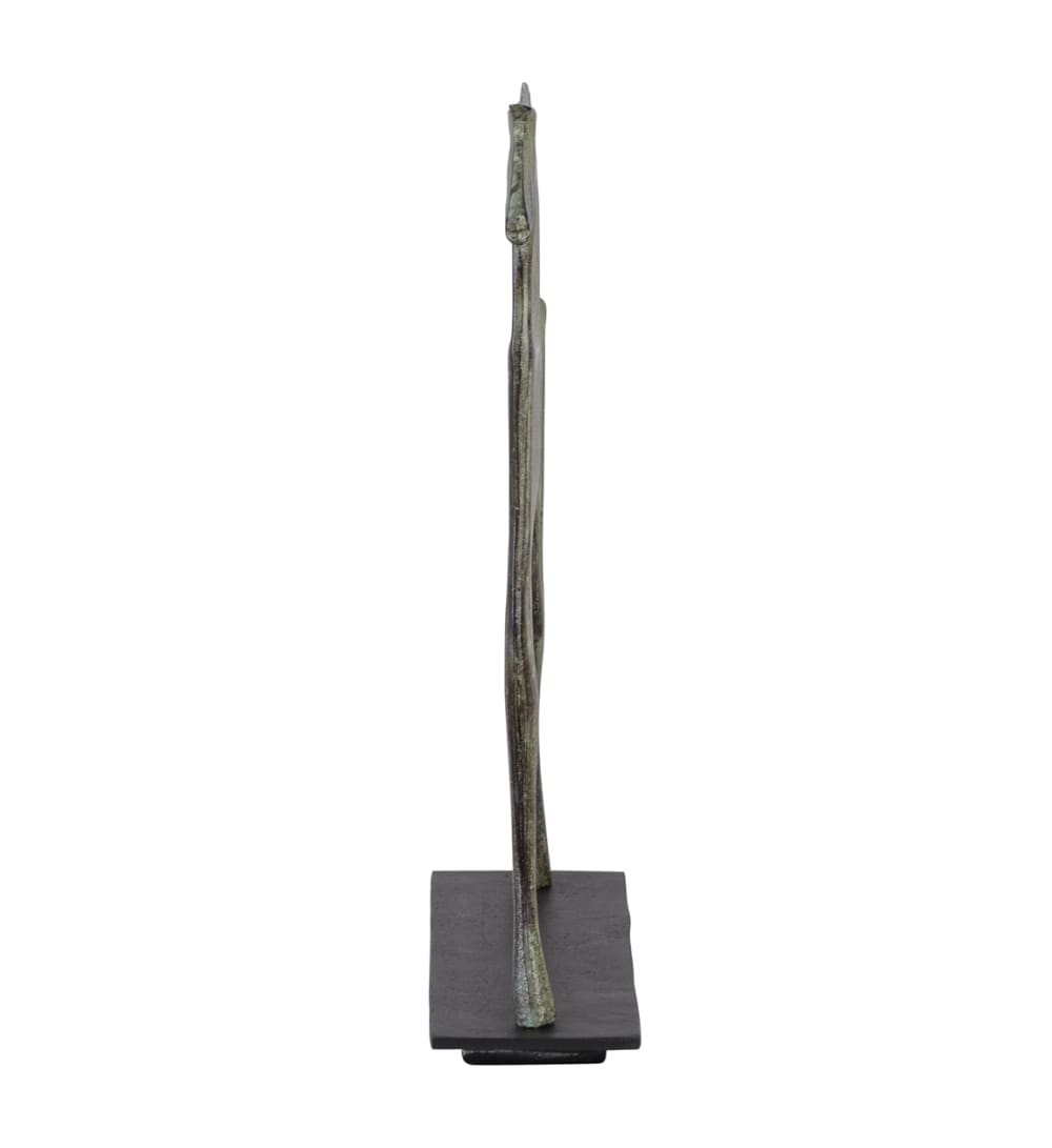 Figurine décorative cheval en aluminium bicolore L 40 cm — vue 4