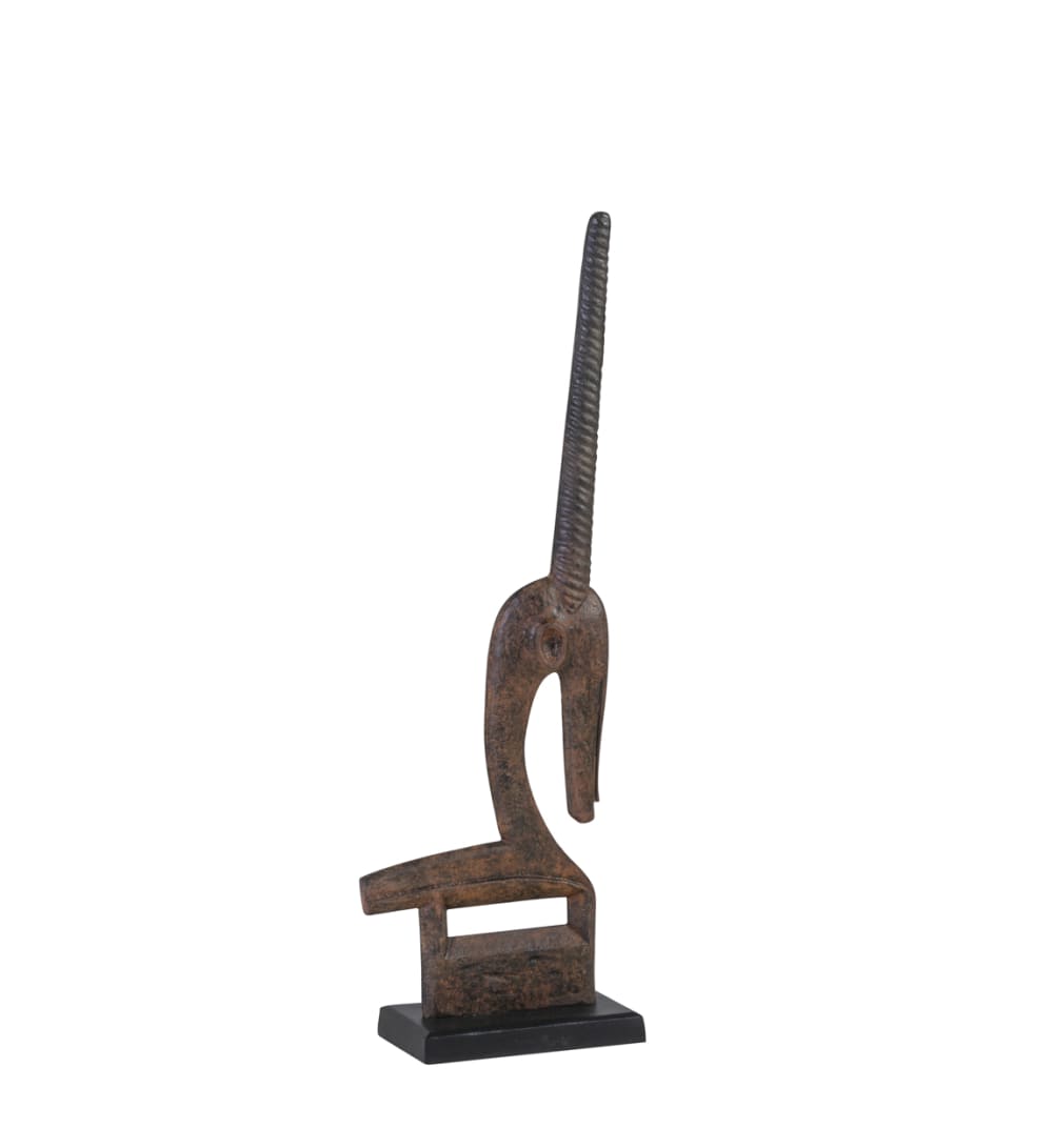 MOYCOR Oryx-Figur aus Aluminium, H 90 cm, bronze style exotic Kupfer Aluminium