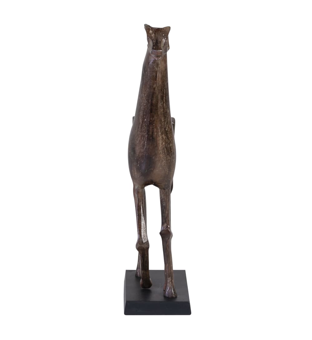 Figurine décorative cheval en aluminium noir L 44 cm — vue 4